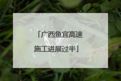 广西鱼宜高速施工进展过半